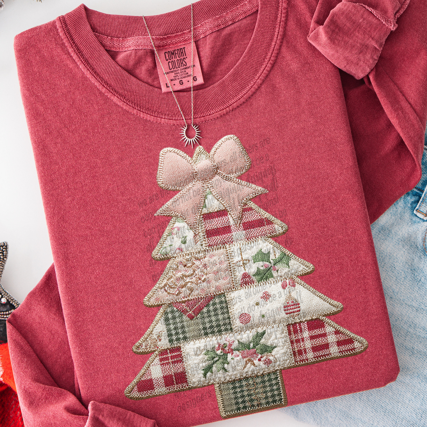 RTS ADULT Appliqué Christmas Tree DTF Transfer