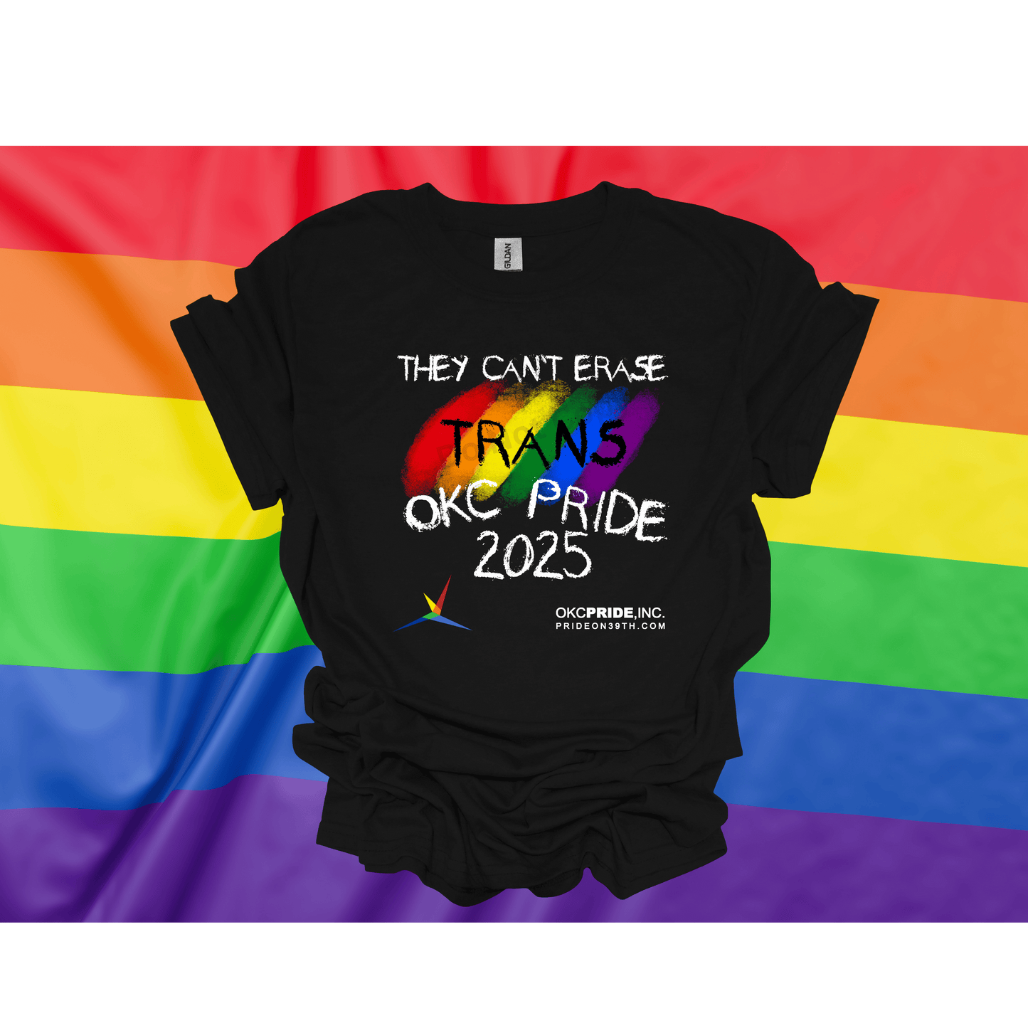 2025 OKC Pride T-Shirt- They Can’t Erase Trans