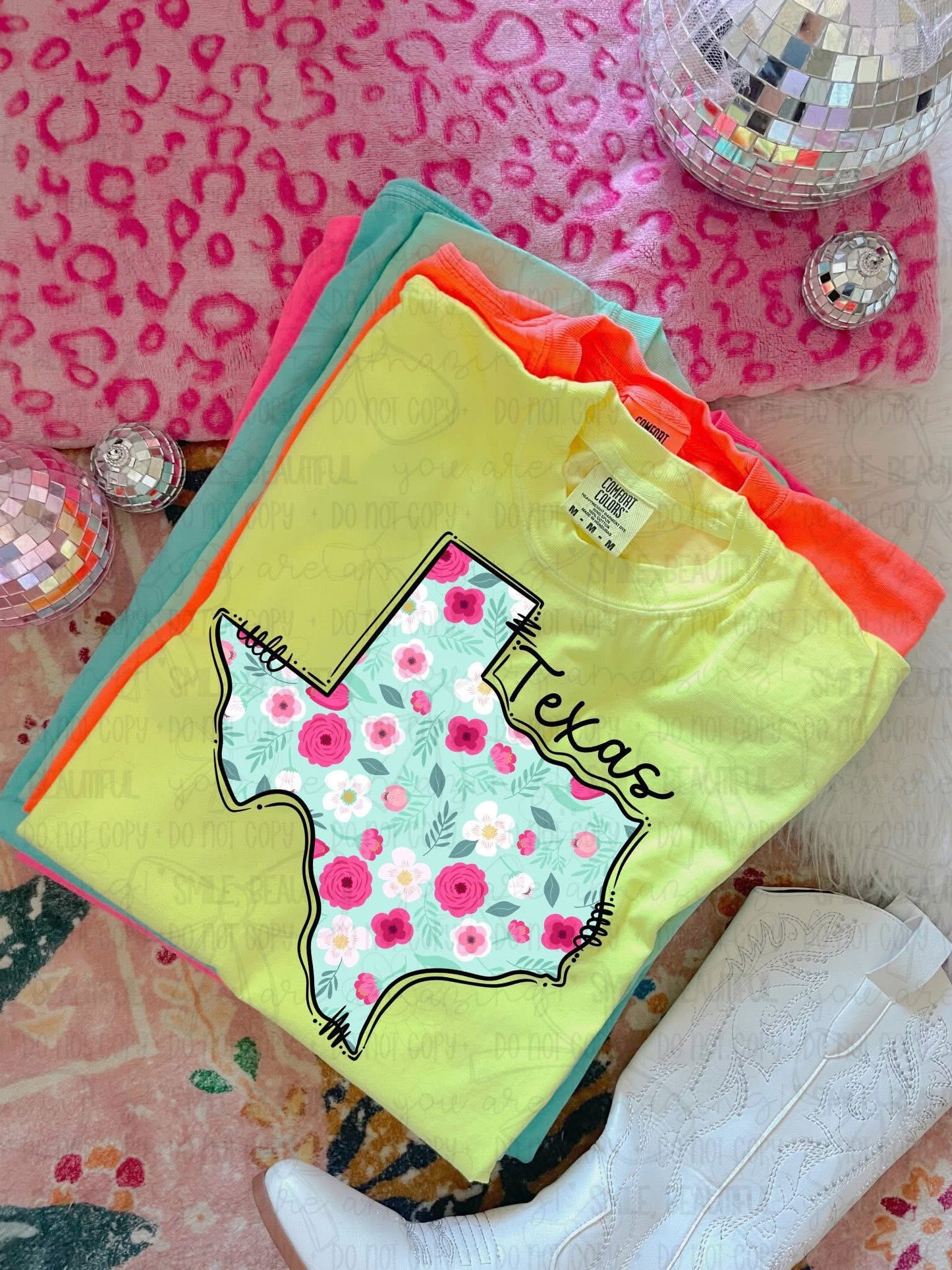 Floral States DTF Transfer
