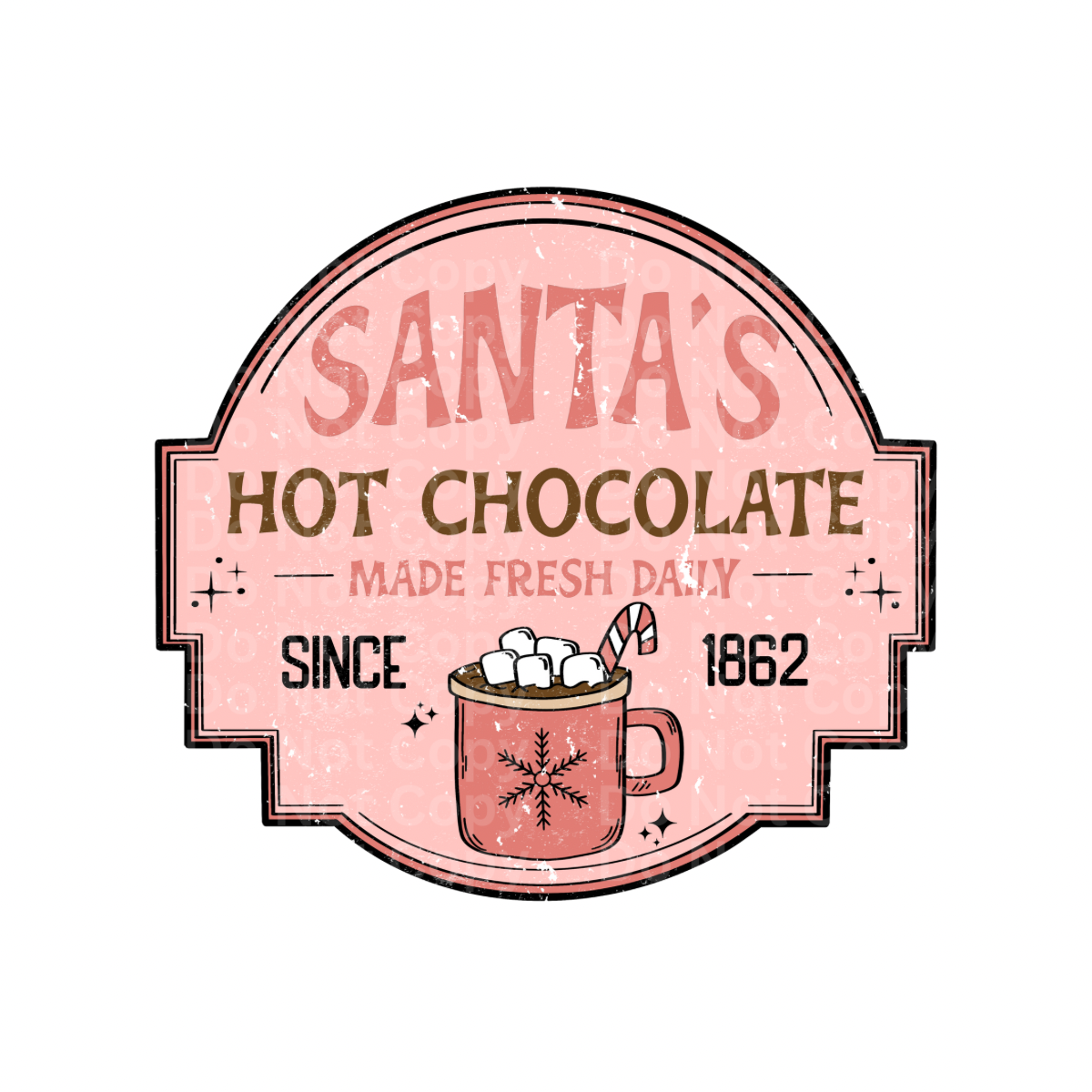 Santa’s Hot Chocolate DTF Transfer