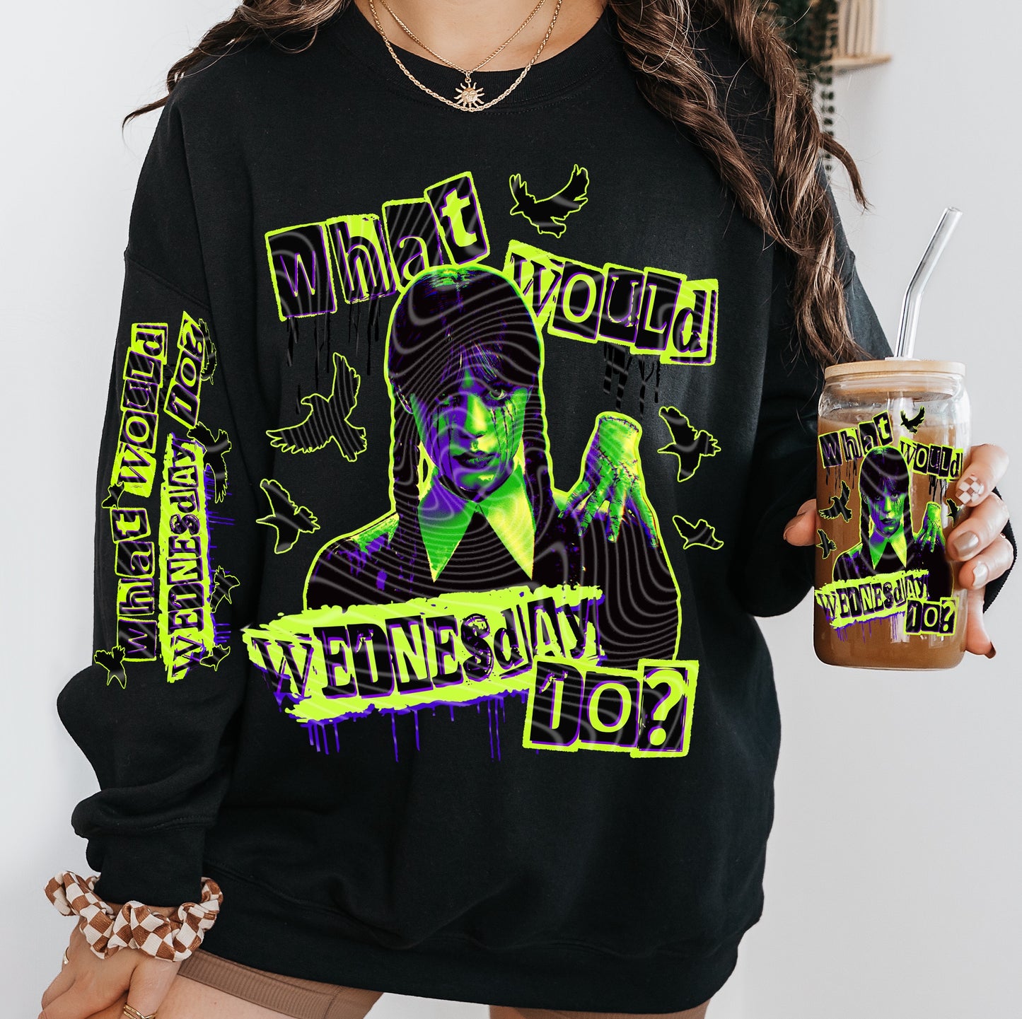 WWWD Green *Optional long sleeve design* DTF Transfer