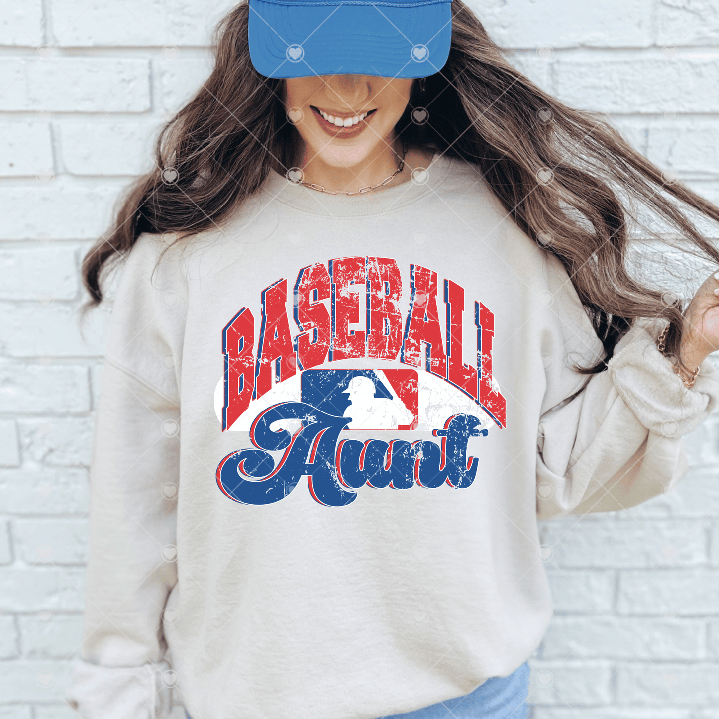 Distressed Baseball Aunt DTF Transfer