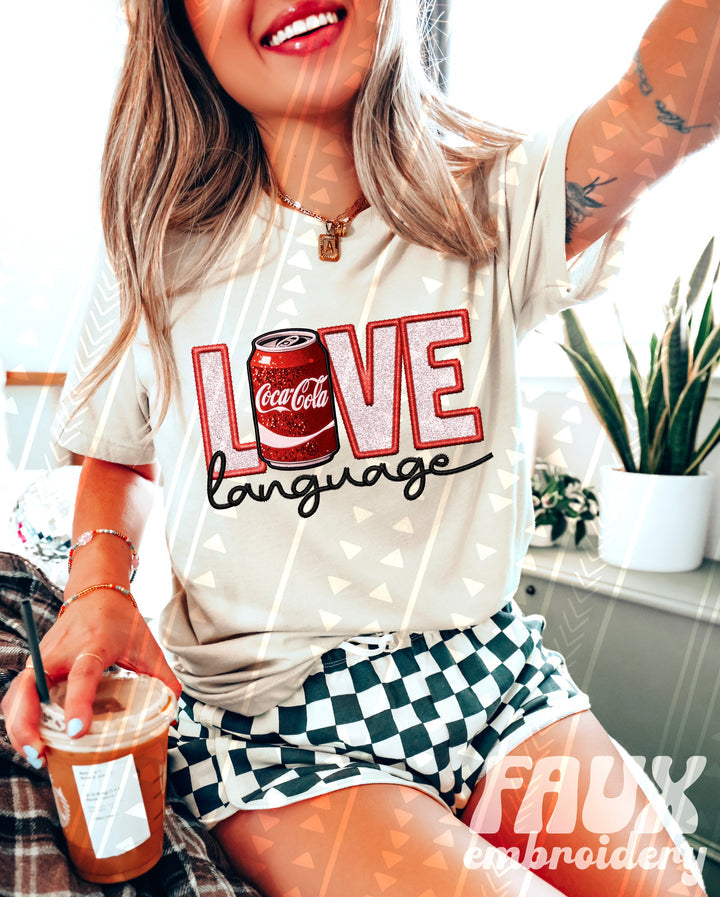 Coke Love Language DTF Transfer