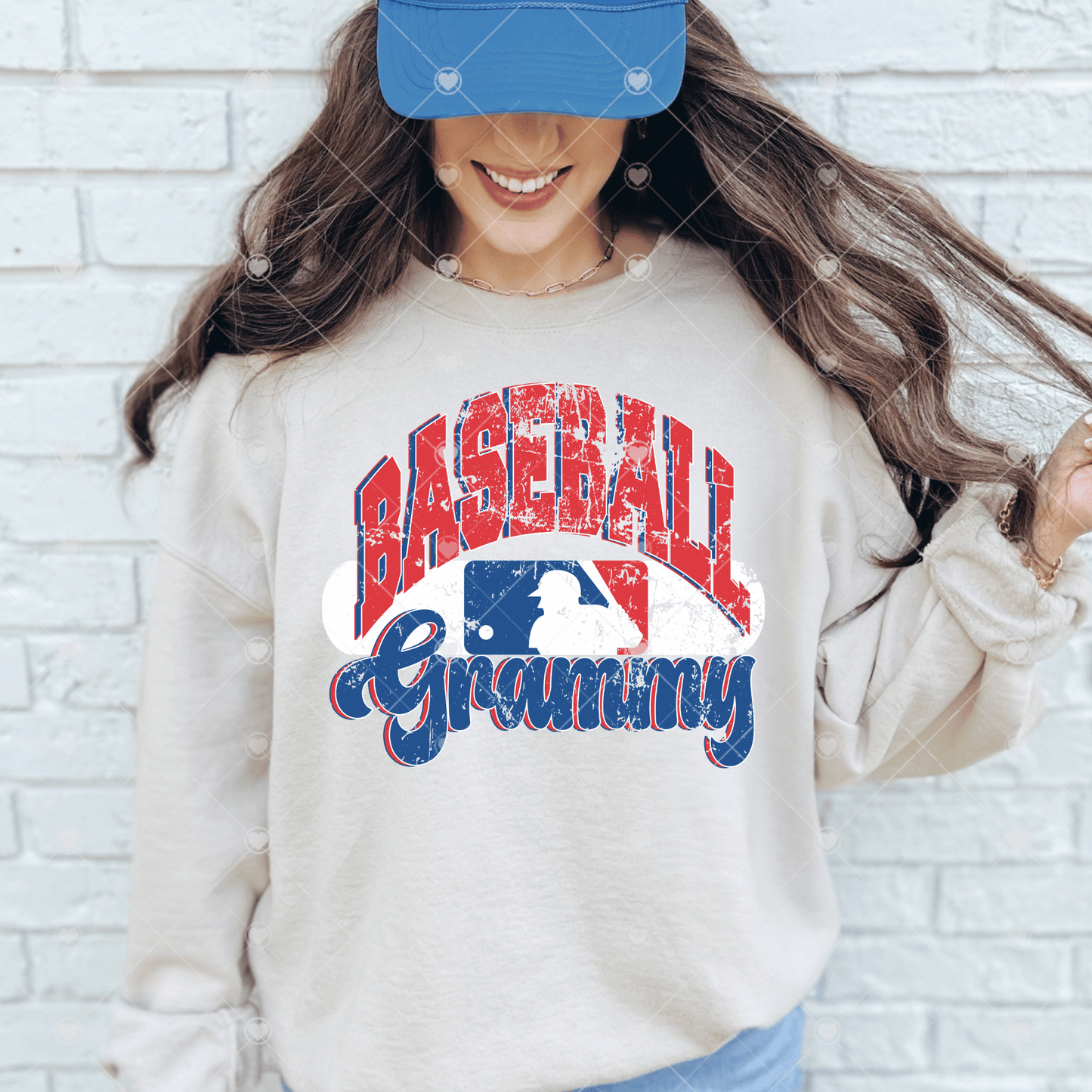 Distressed Baseball Grammy DTF Transfer