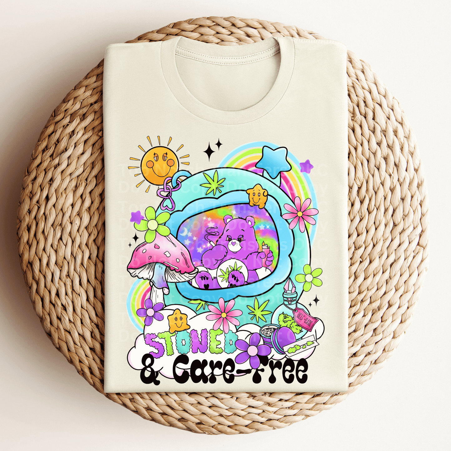 Stoned & Care Free CB DTF Transfer