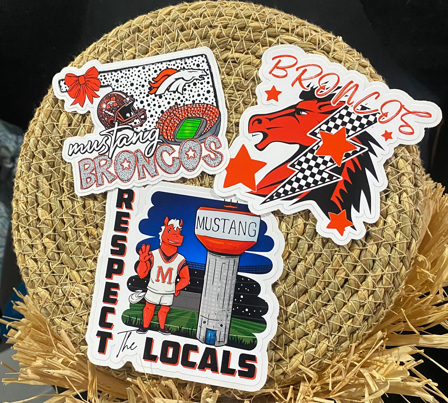Broncos Vinyl Sticker 3pk