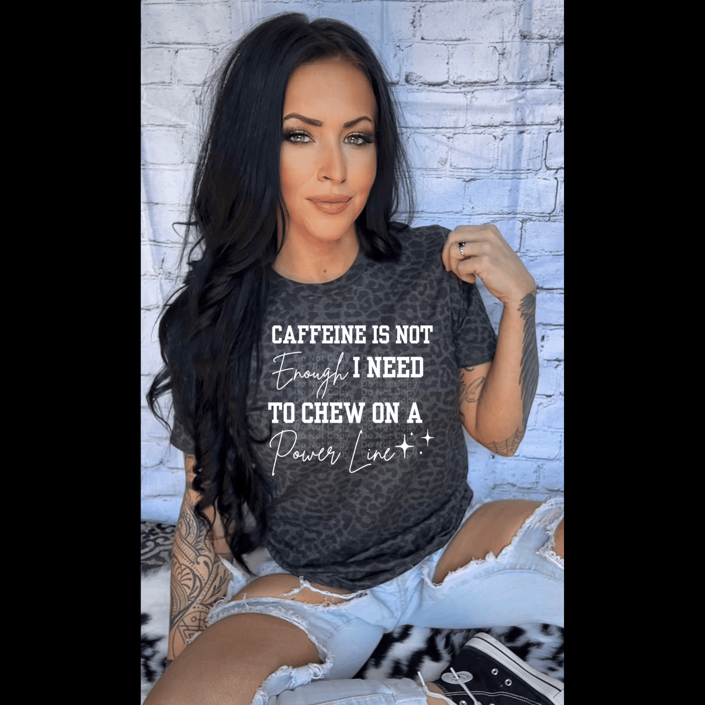 Caffeine is not enough white DTF Transfer