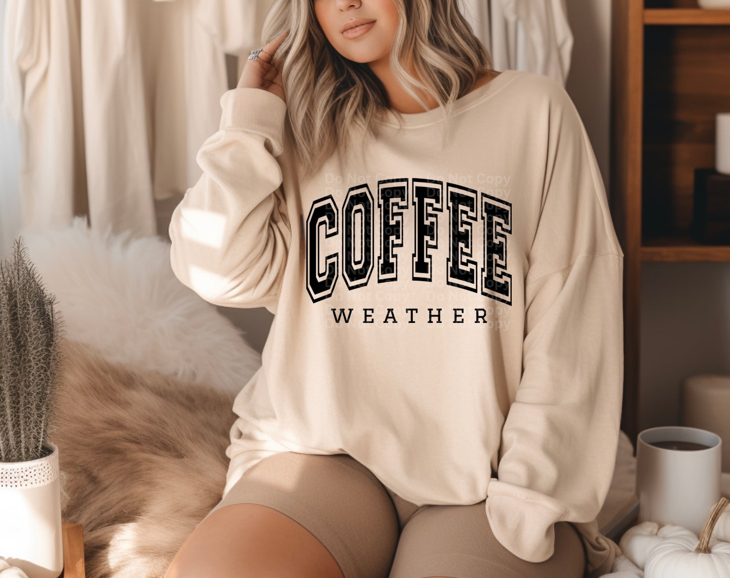 Coffee Weather Black DTF Transfer