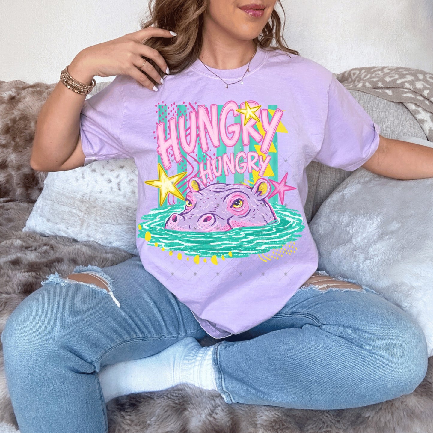 Hungry Hungry Hippo DTF Transfer