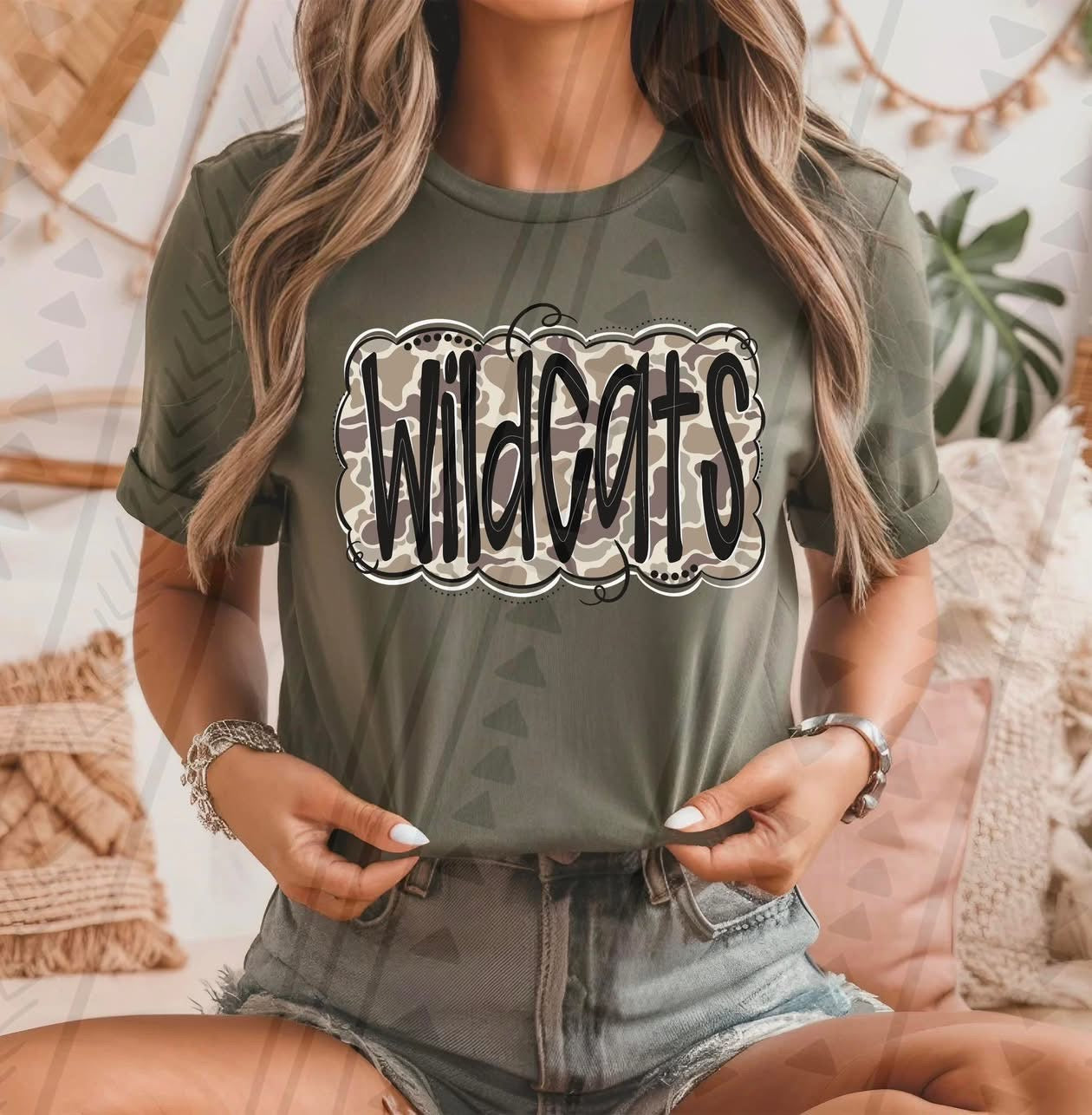 Wildcats Camo DTF Transfer