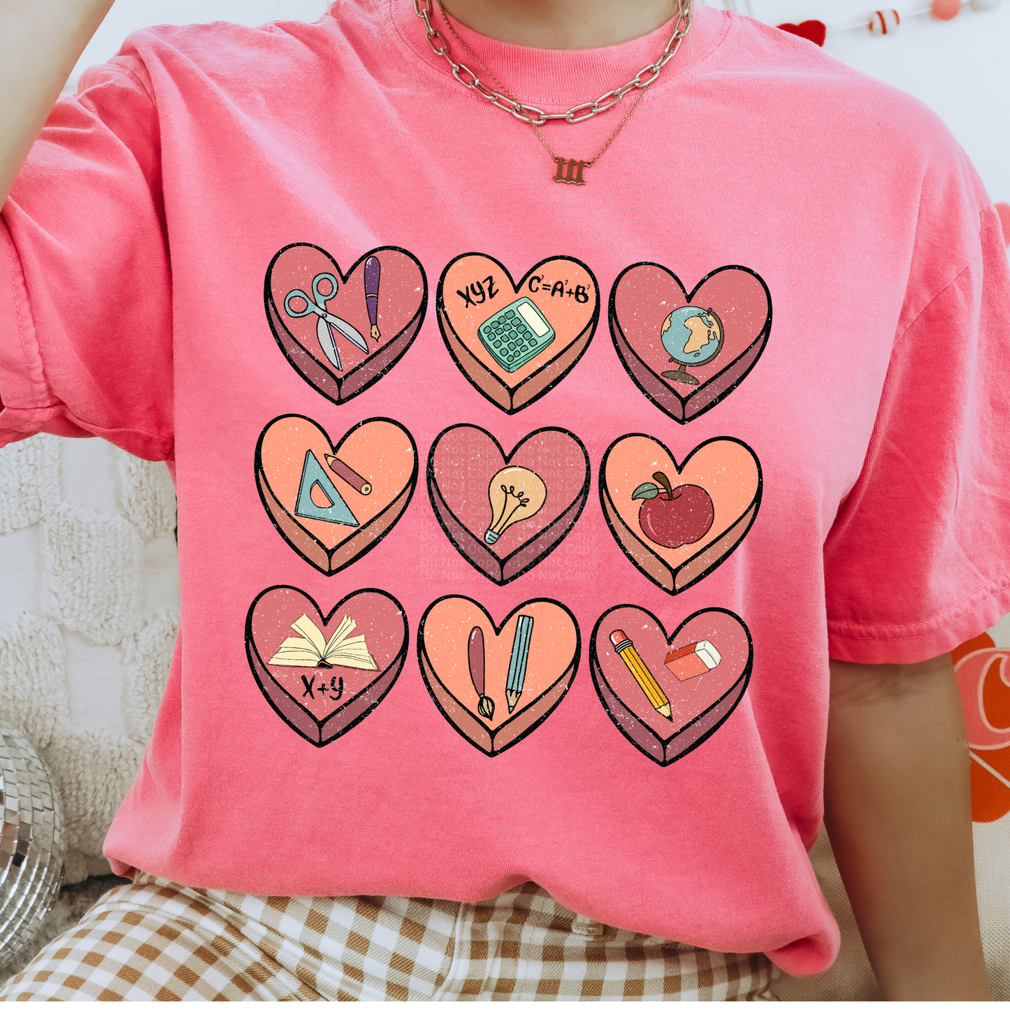 Teacher Hearts DTF Transfer