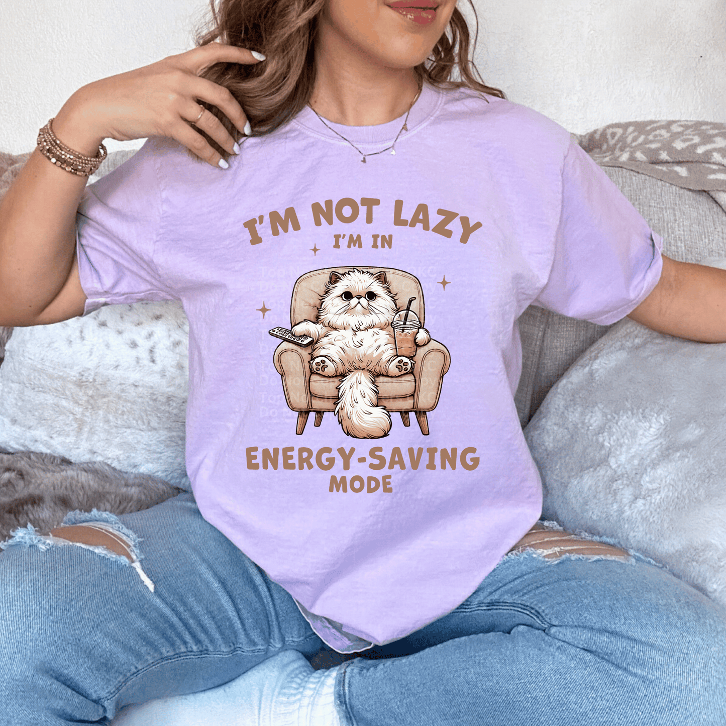 I’m Not Lazy I’m In Energy Saving Mode DTF Transfer