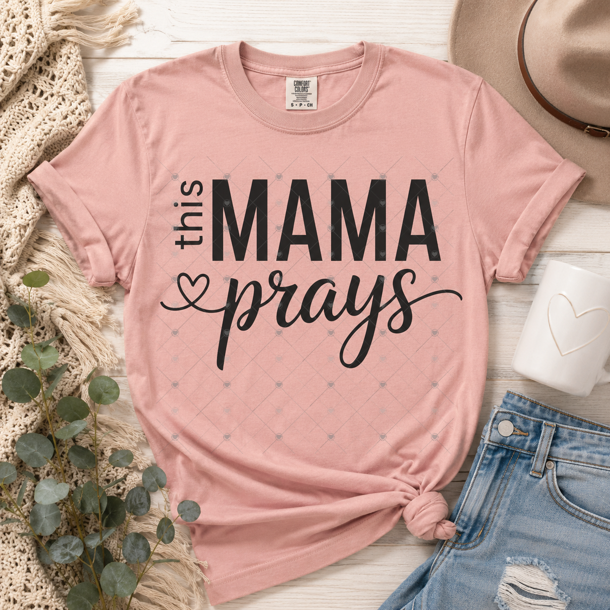 This Mama Prays DTF Transfer