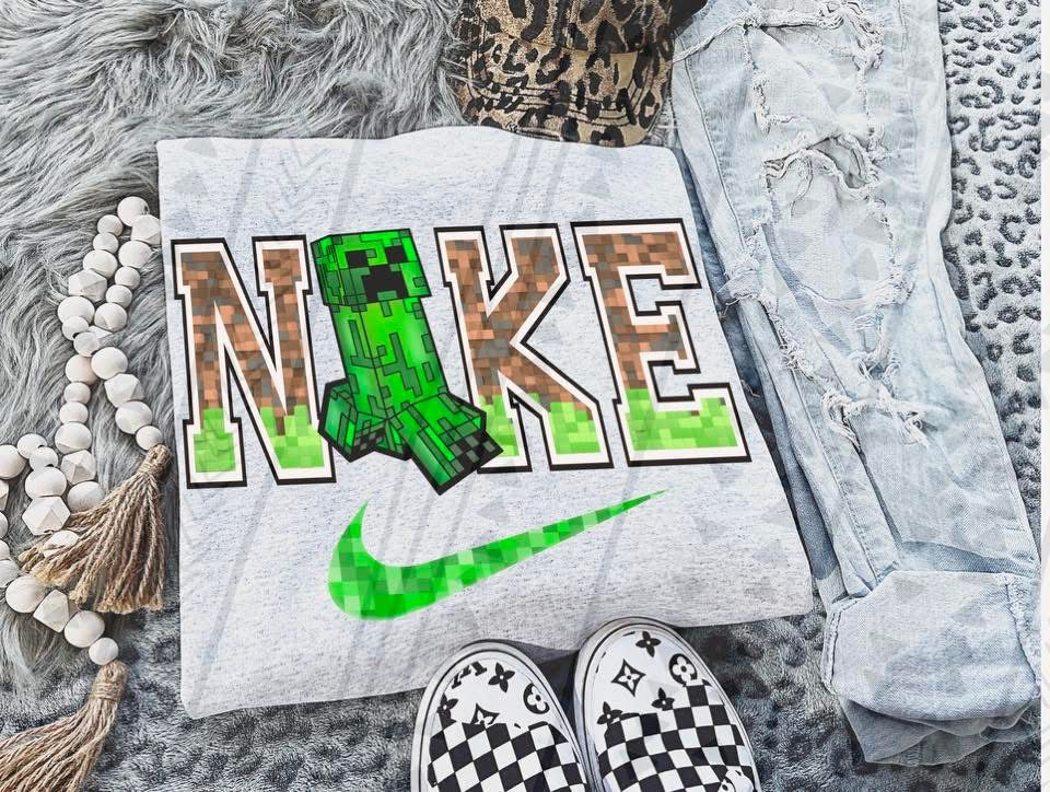 Minecraft Swoosh DTF Transfer