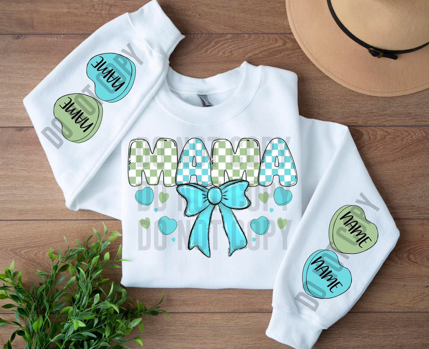Boy Mama Valentines DTF Transfer “Leave name for sleeve hearts in checkout notes”