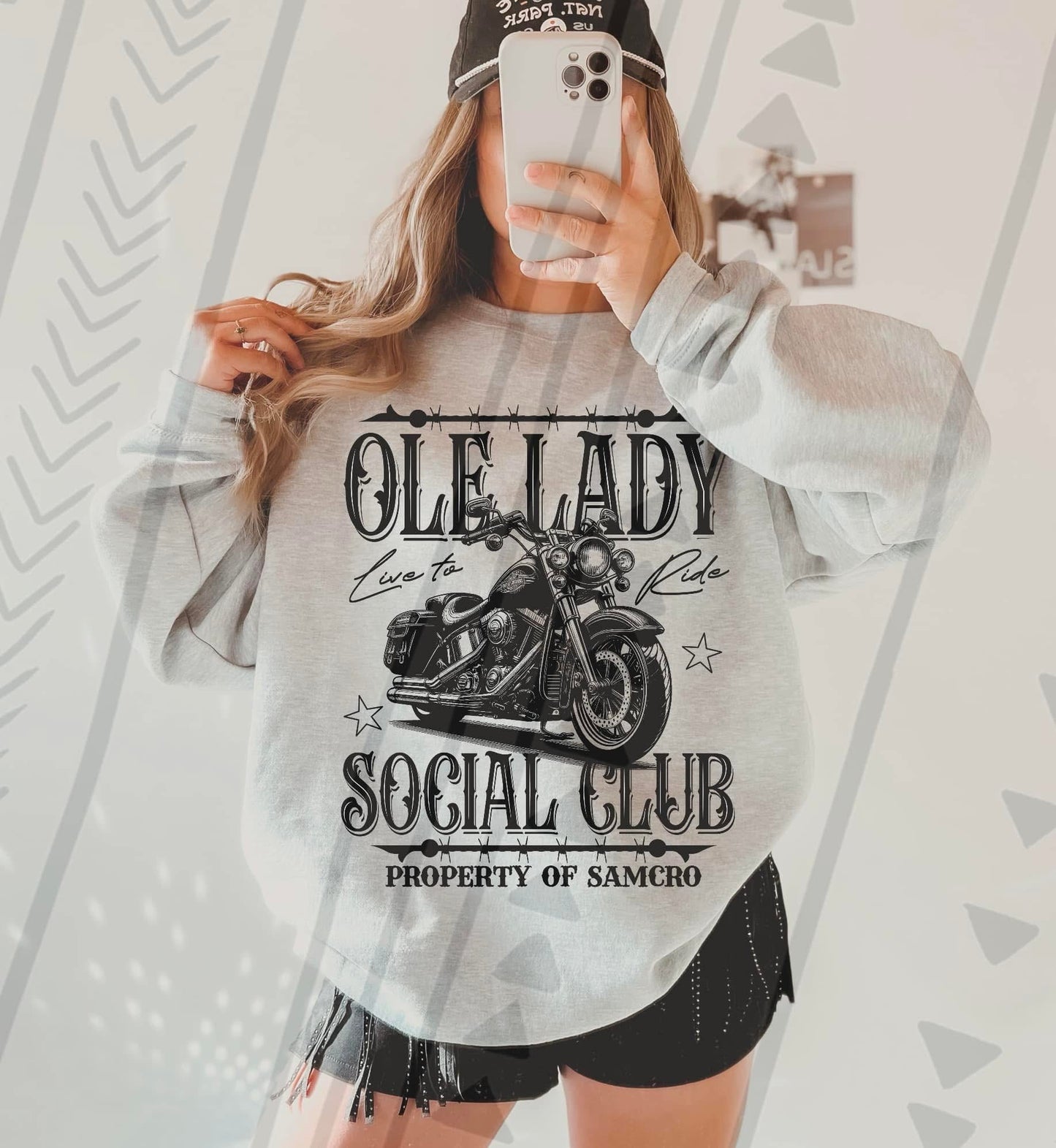 SOA Ole Lady Social Club DTF Transfer