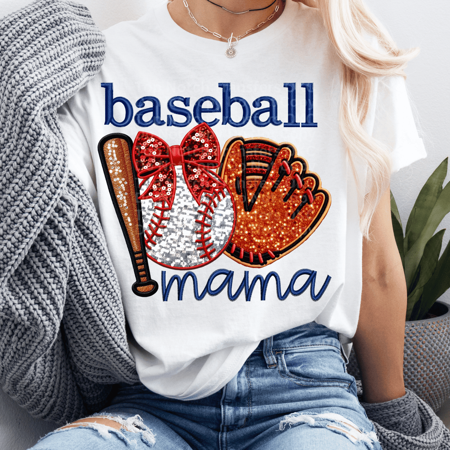 Baseball Mama DTF Transfer