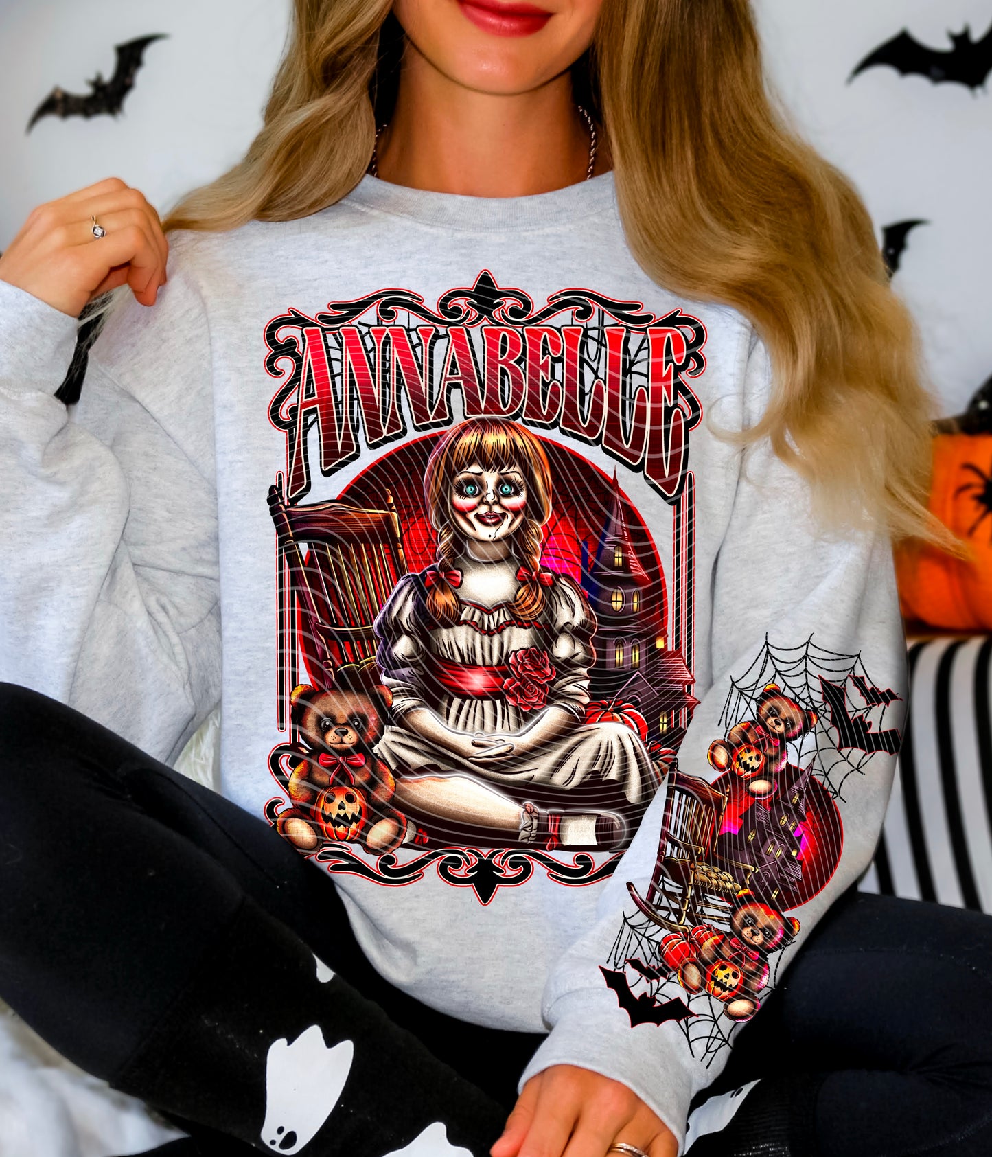 Spooky Doll *Optional long sleeve design* DTF Transfer