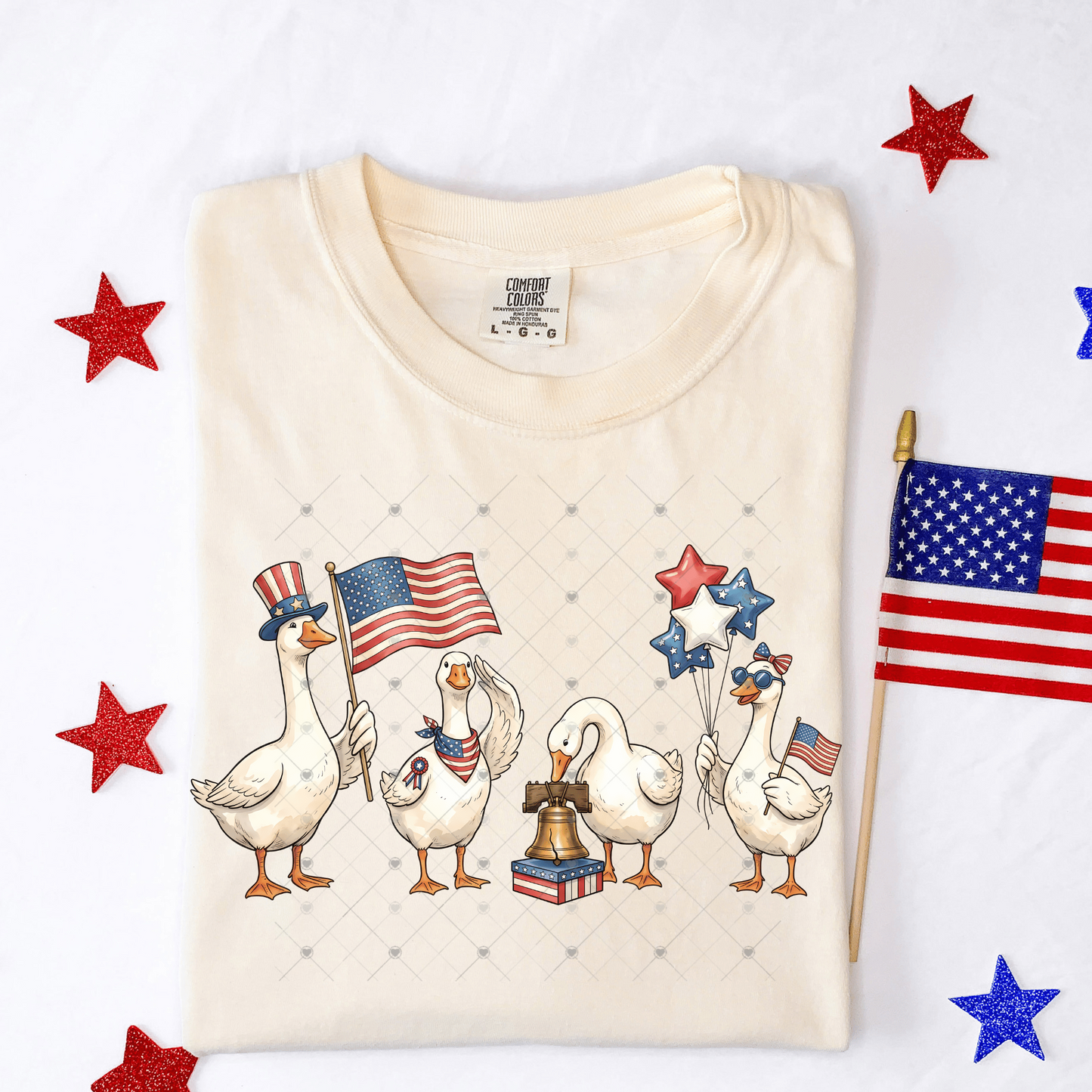 Patriotic Geese DTF Transfer