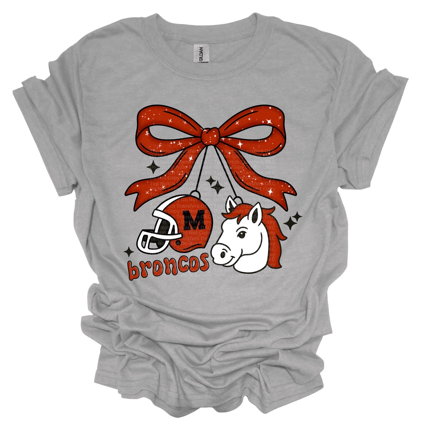 Bow w/ Helmet & Mascot (white) T-Shirt