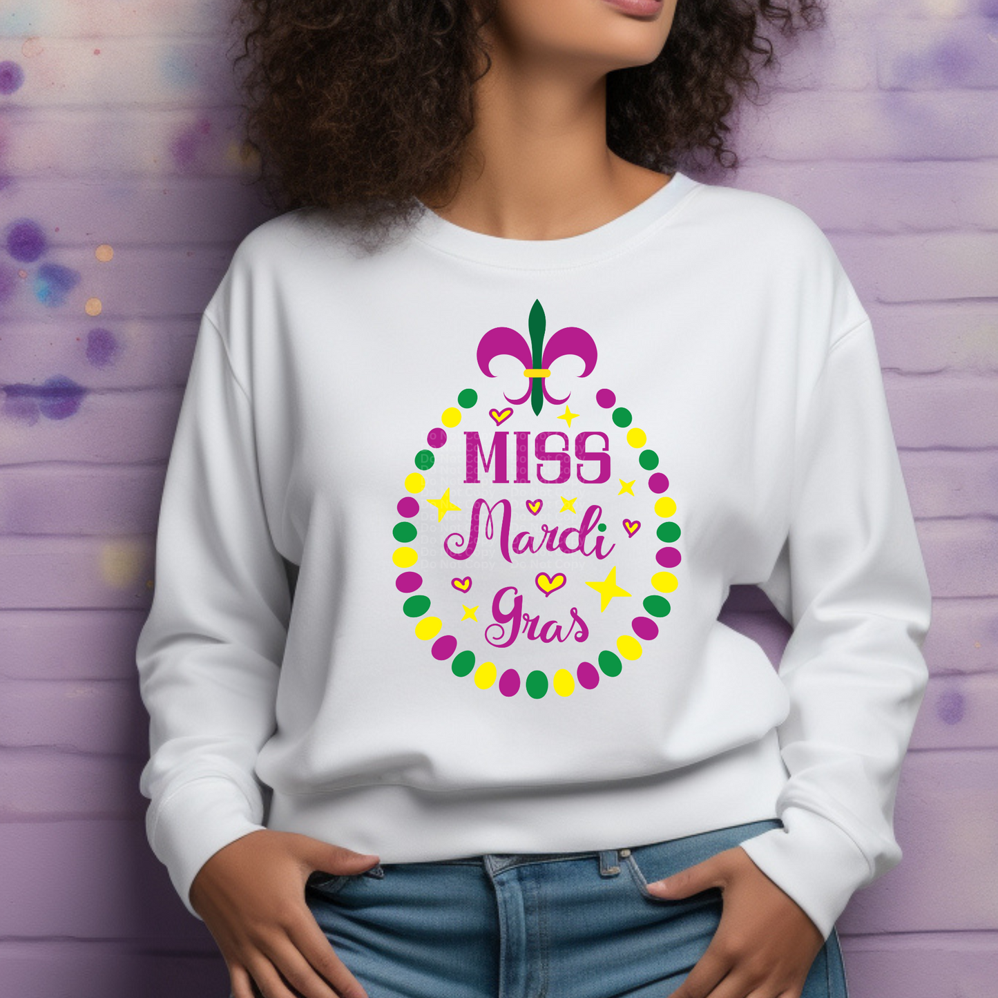 Miss Mardi Gras DTF Transfer
