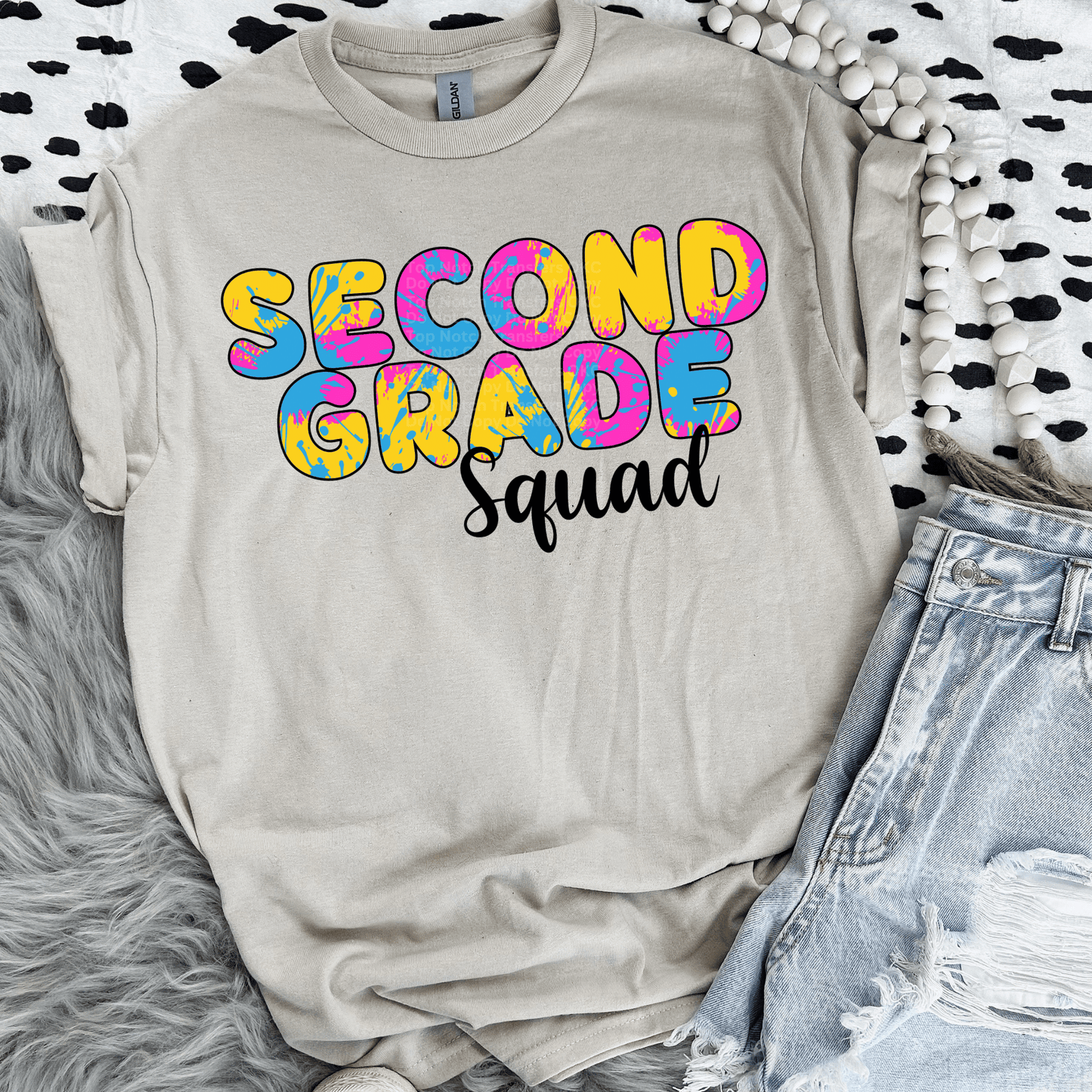 Second Grade Paint Splash DTF Transfer