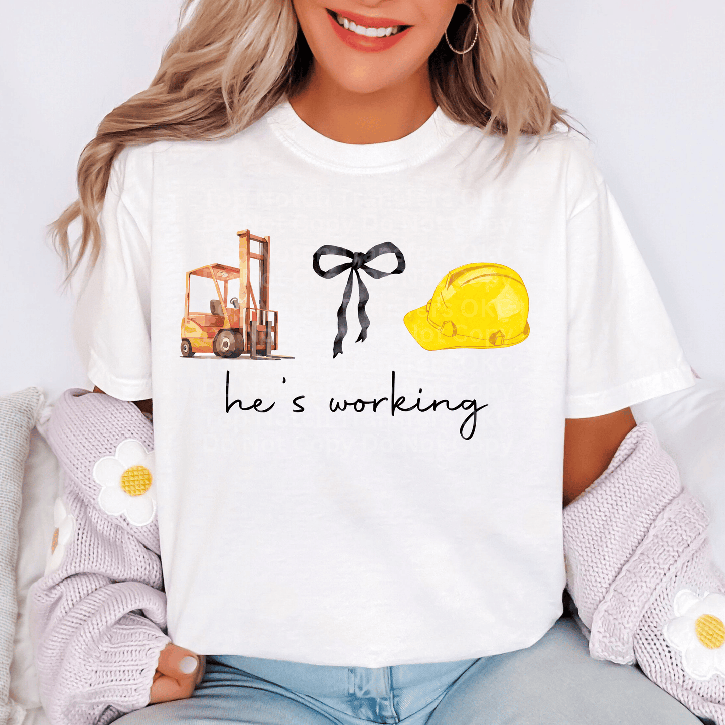 He’s working- Construction DTF Transfer