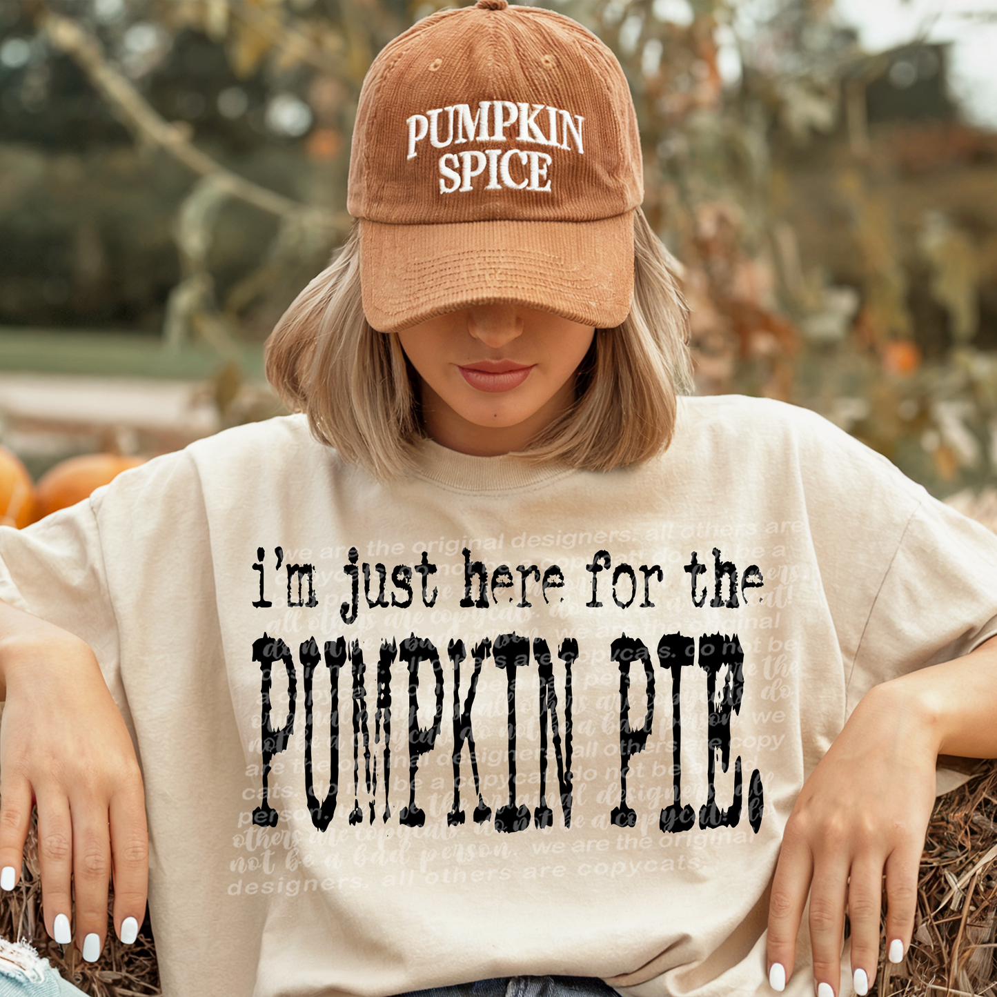 I’m Just Here For The Pumpkin Pie Typography DTF Transfer