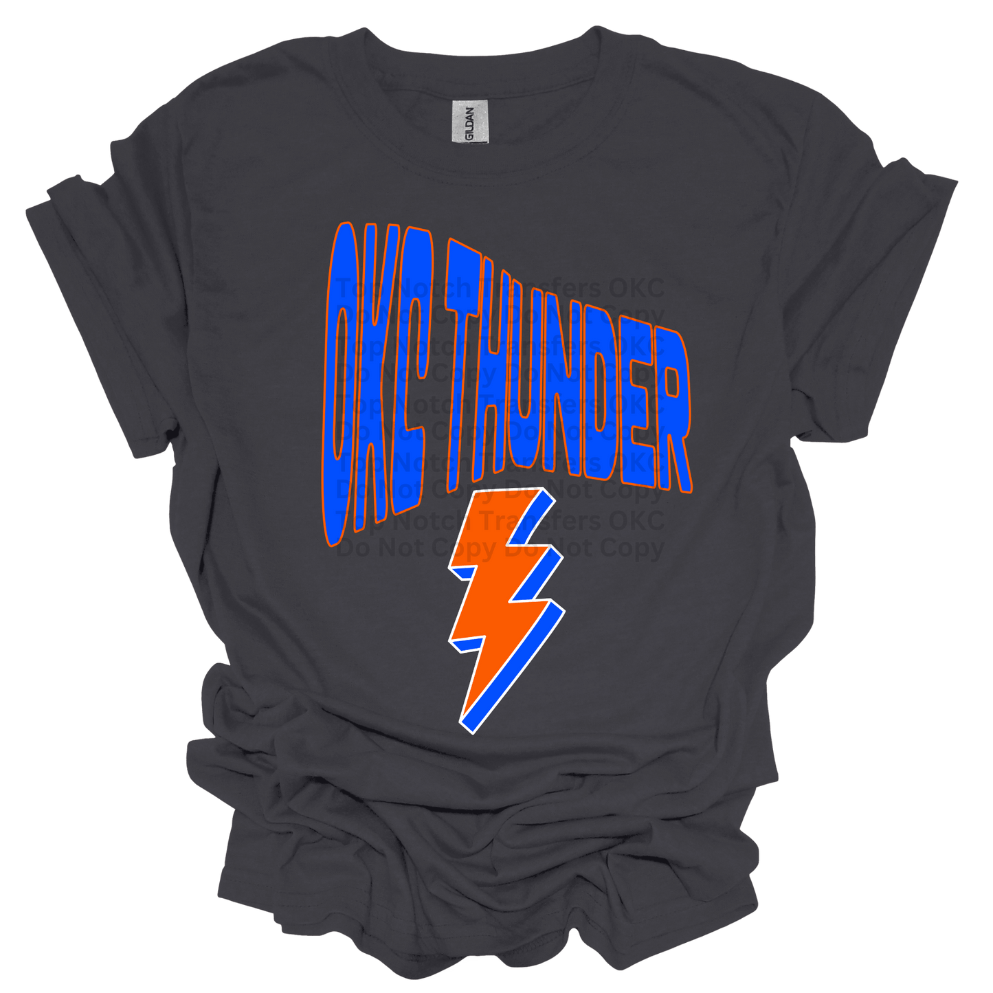 Wavy OKC w/ Bolt DTF Transfer
