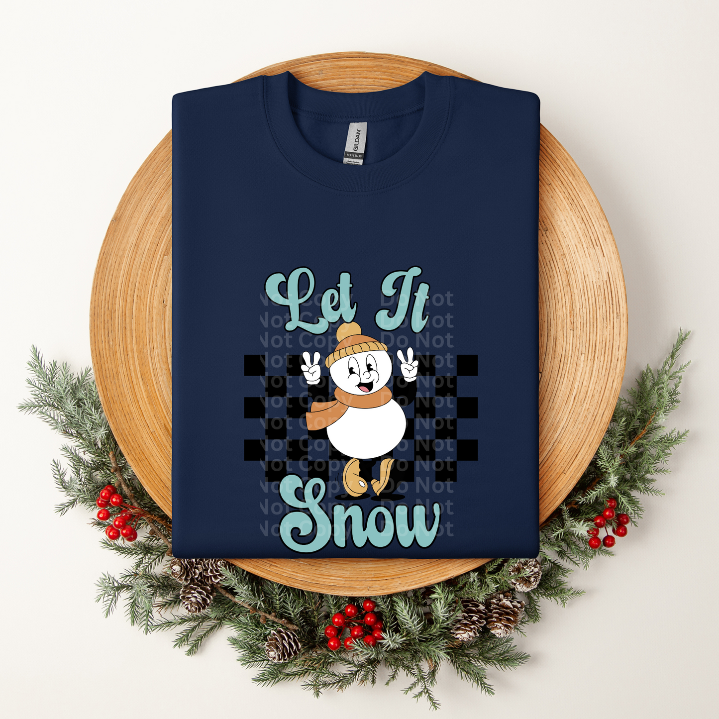 Let it Snow Happy Snowman DTF Transfer