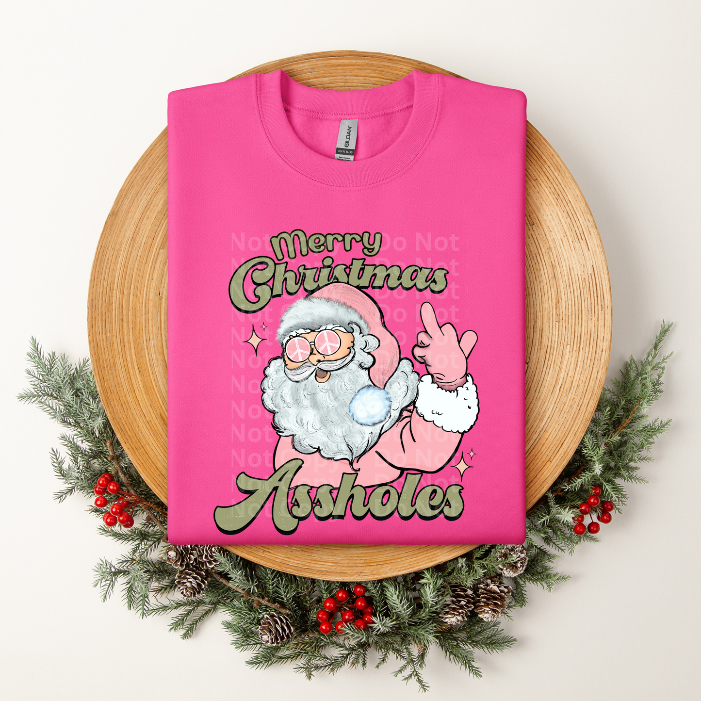 Merry Christmas A**holes DTF Transfer
