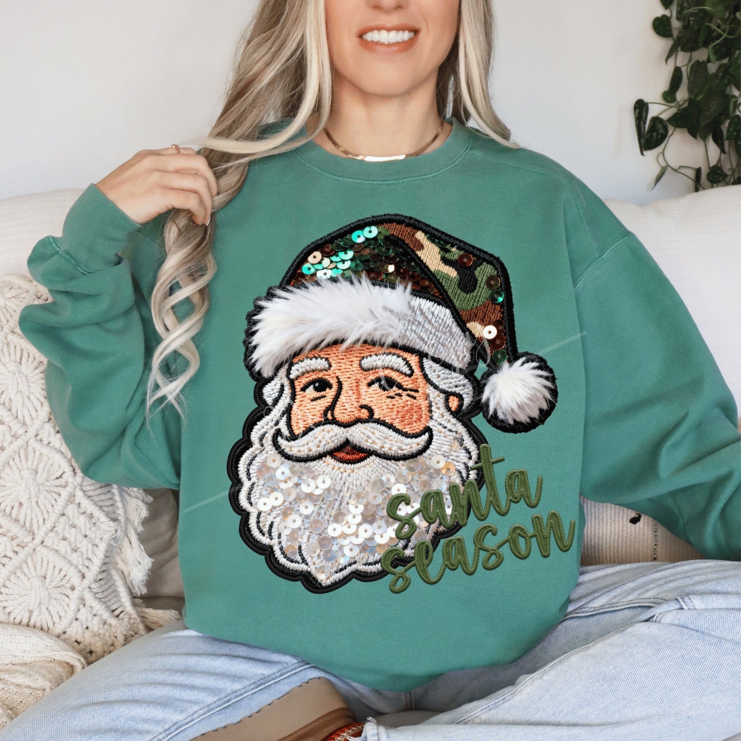 Camo Santa Season DTF Transfer