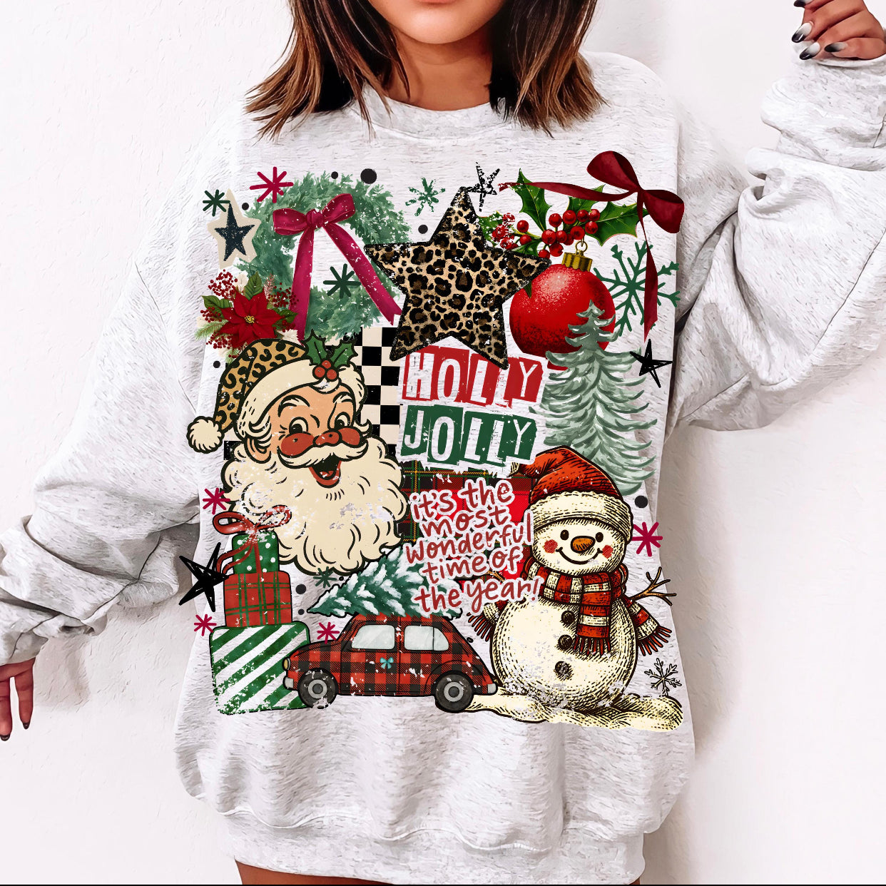 Retro Christmas Collage DTF Transfer