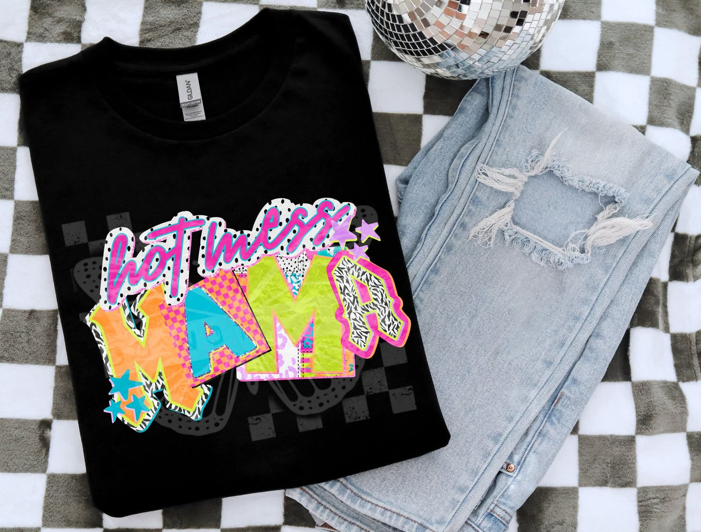 Hot Mess MAMA DTF Transfer