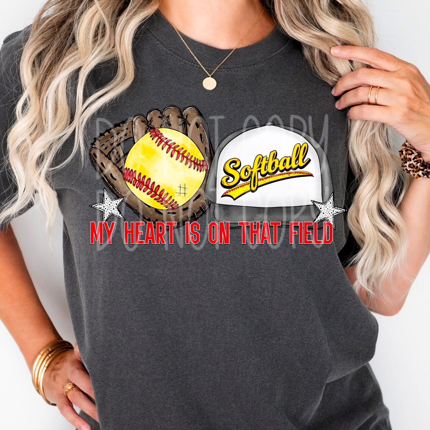 My Heart Is On That Field/ Softball DTF Transfer