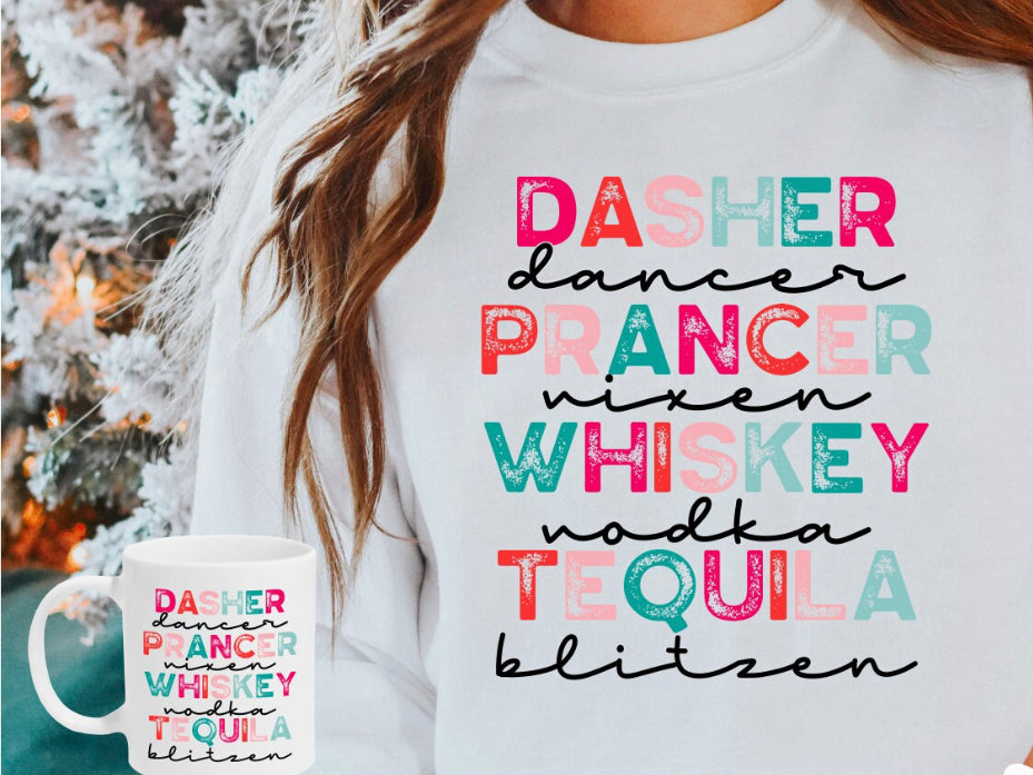 Bright Dasher, Whisky, Tequila DTF Transfer