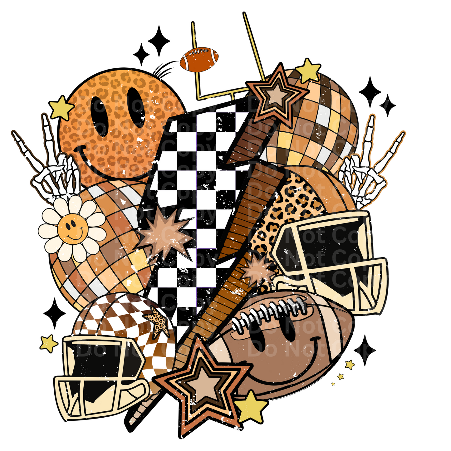 Retro Football Collage DTF Transfer