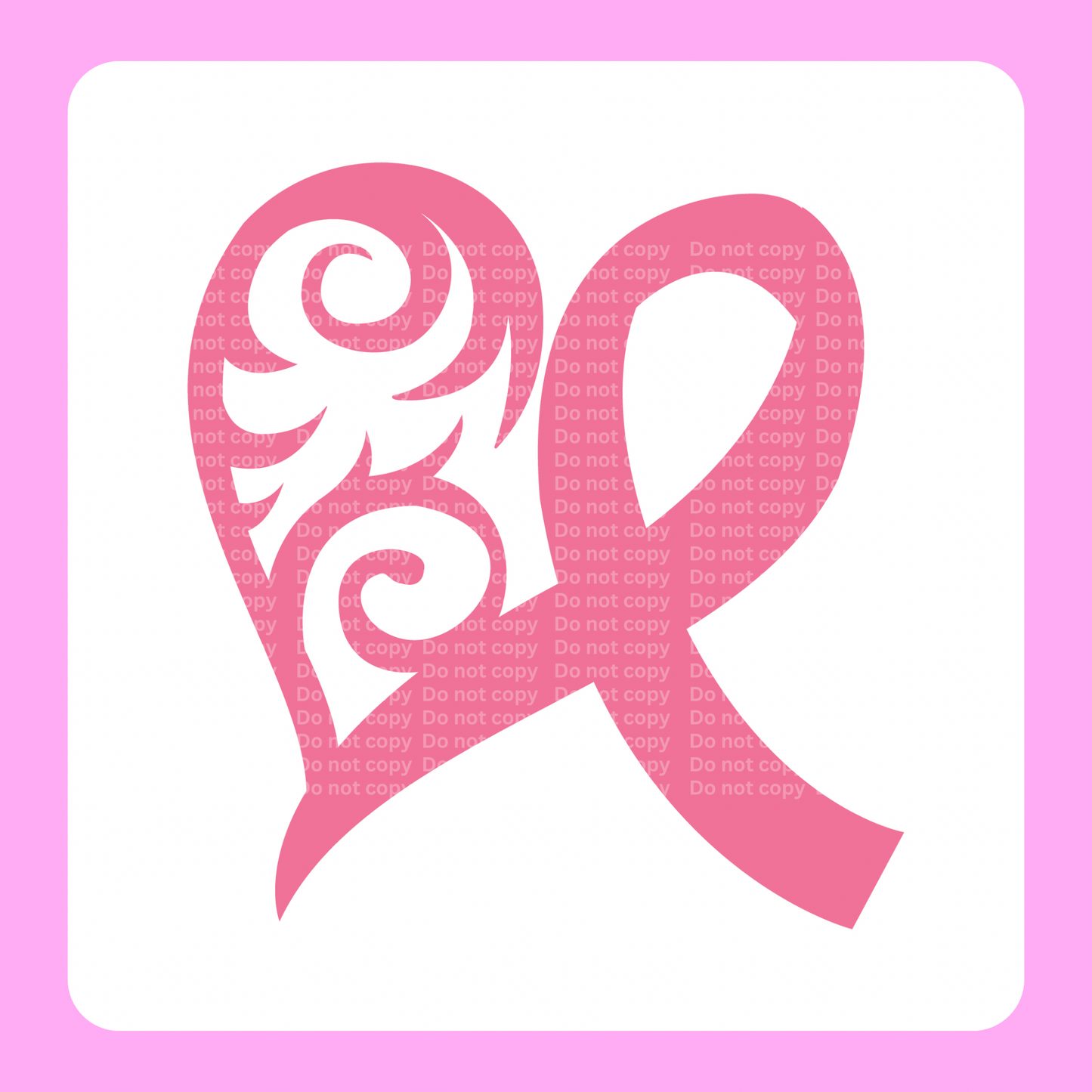 Heart Ribbon DTF Transfer