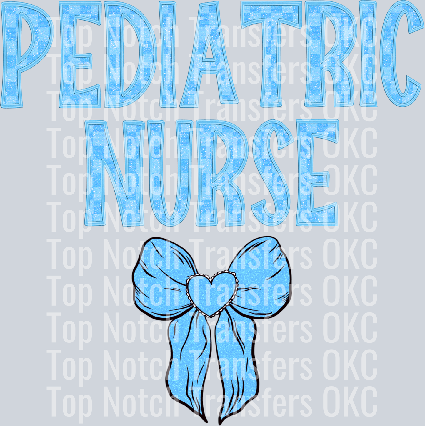 Pediatric Nurse Blue Bow