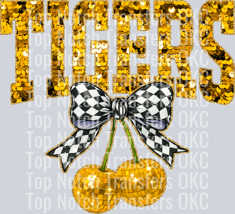 Gold Sequin Cherry Tigers