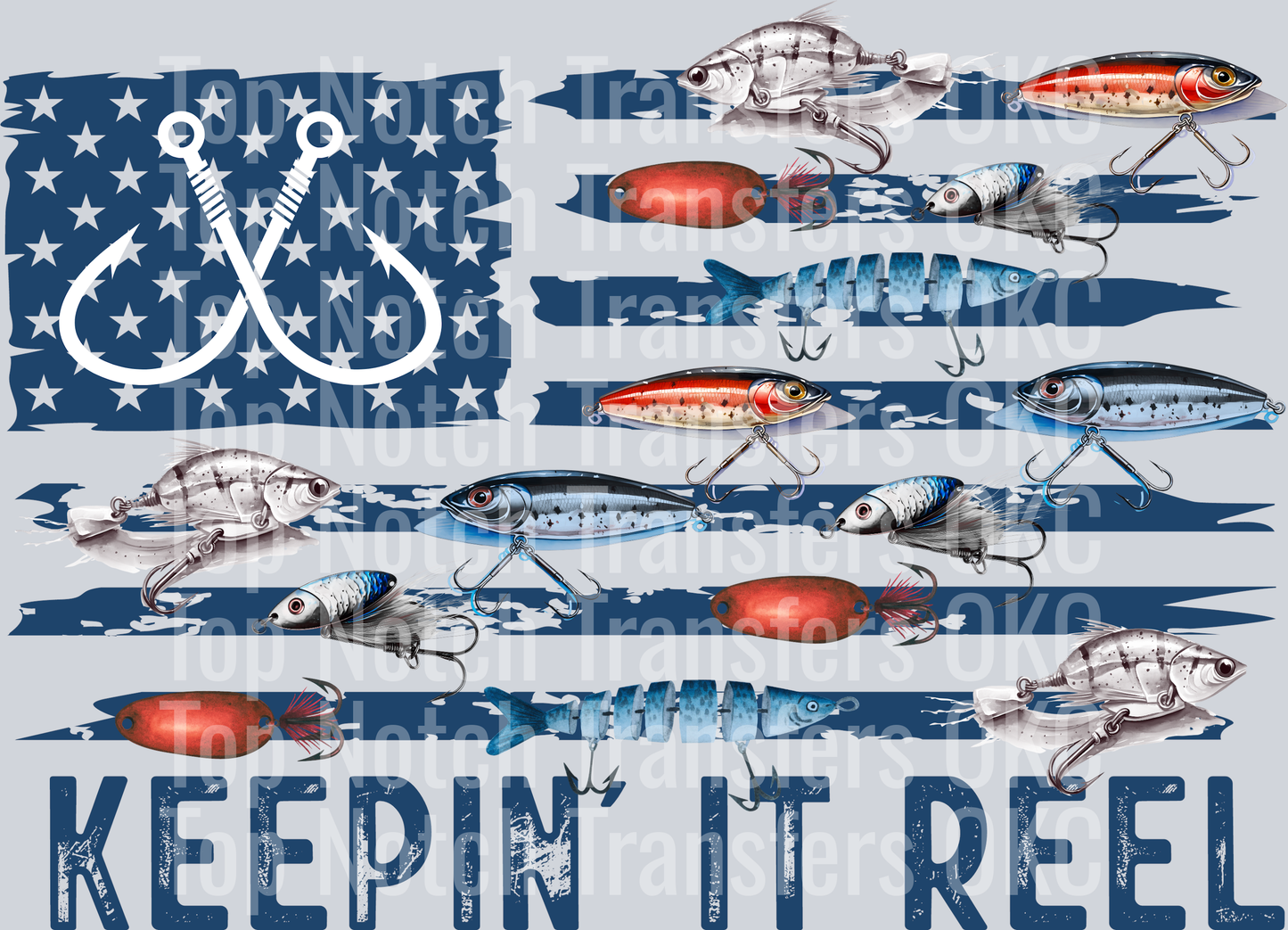 Fishing Lure Flag Keepin' it Reel