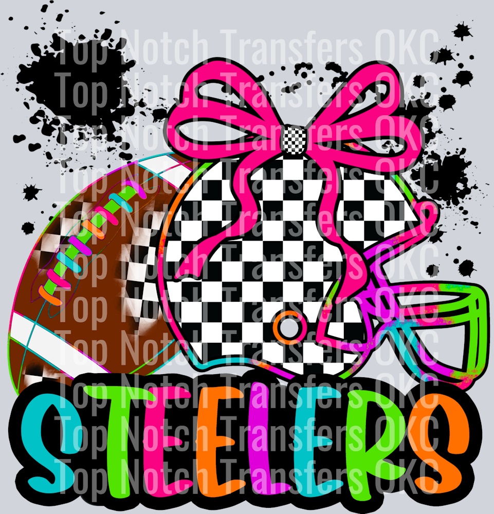 steelers neon football