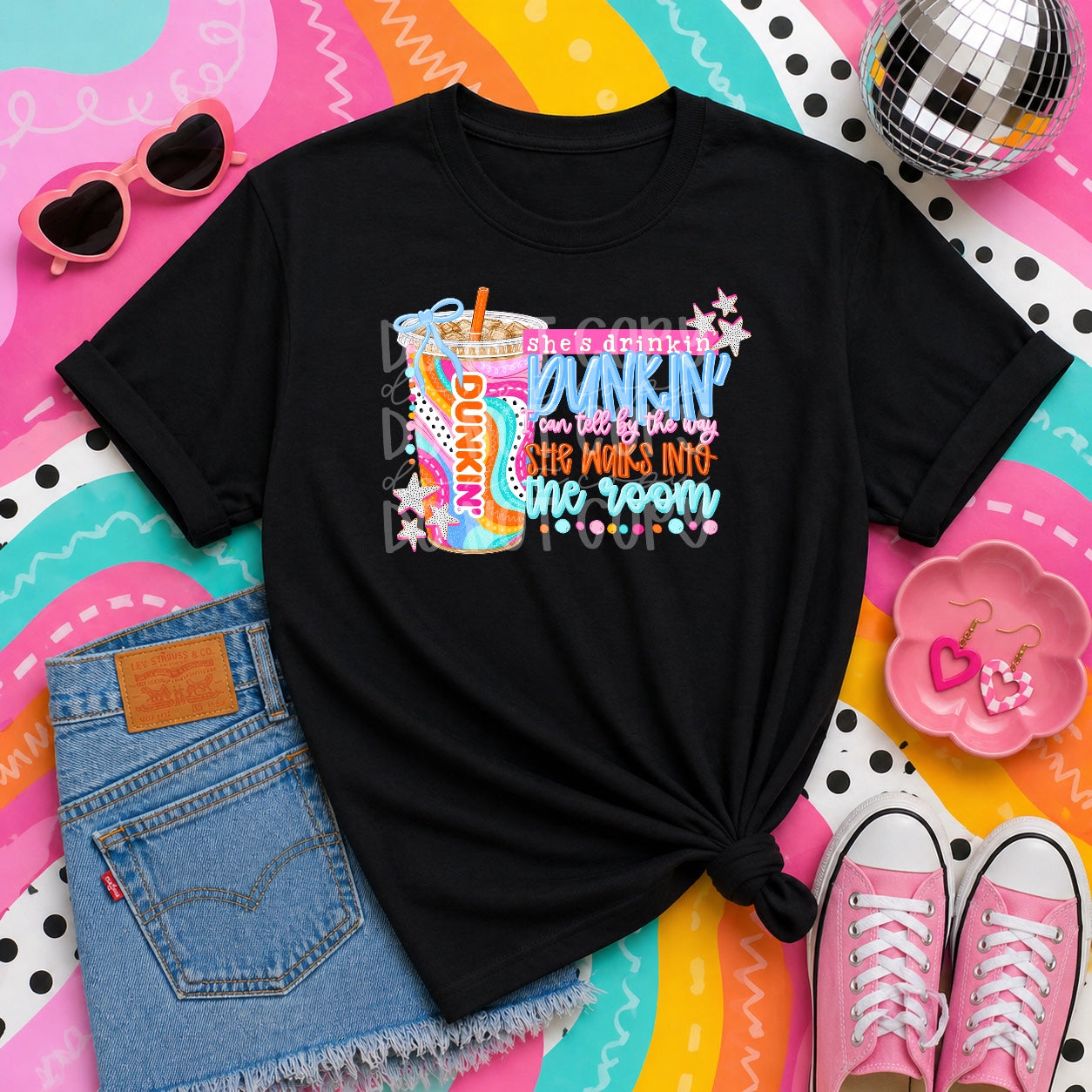 She’s Drinkin’ Dunkin’ DTF Transfer