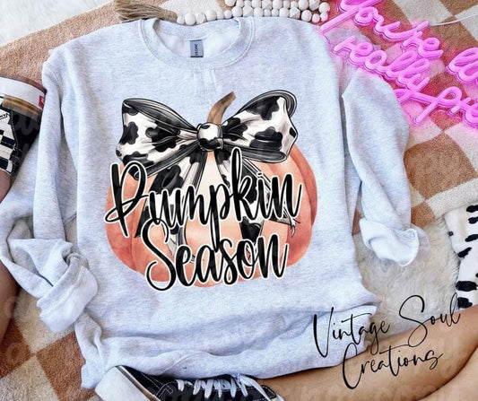 Pumpkin Season Cow print DTF Transfer