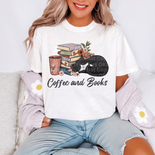 Coffee and Books DTF Transfer