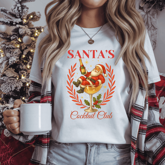 Santa’s Cocktail Club DTF Transfer