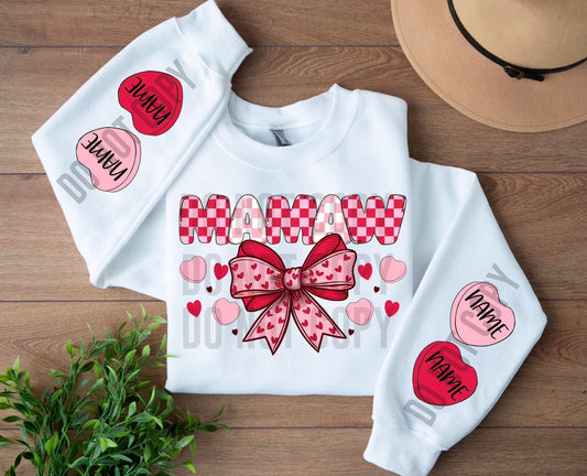 Mamaw Valentines DTF Transfer “Leave name for sleeve hearts in checkout notes”