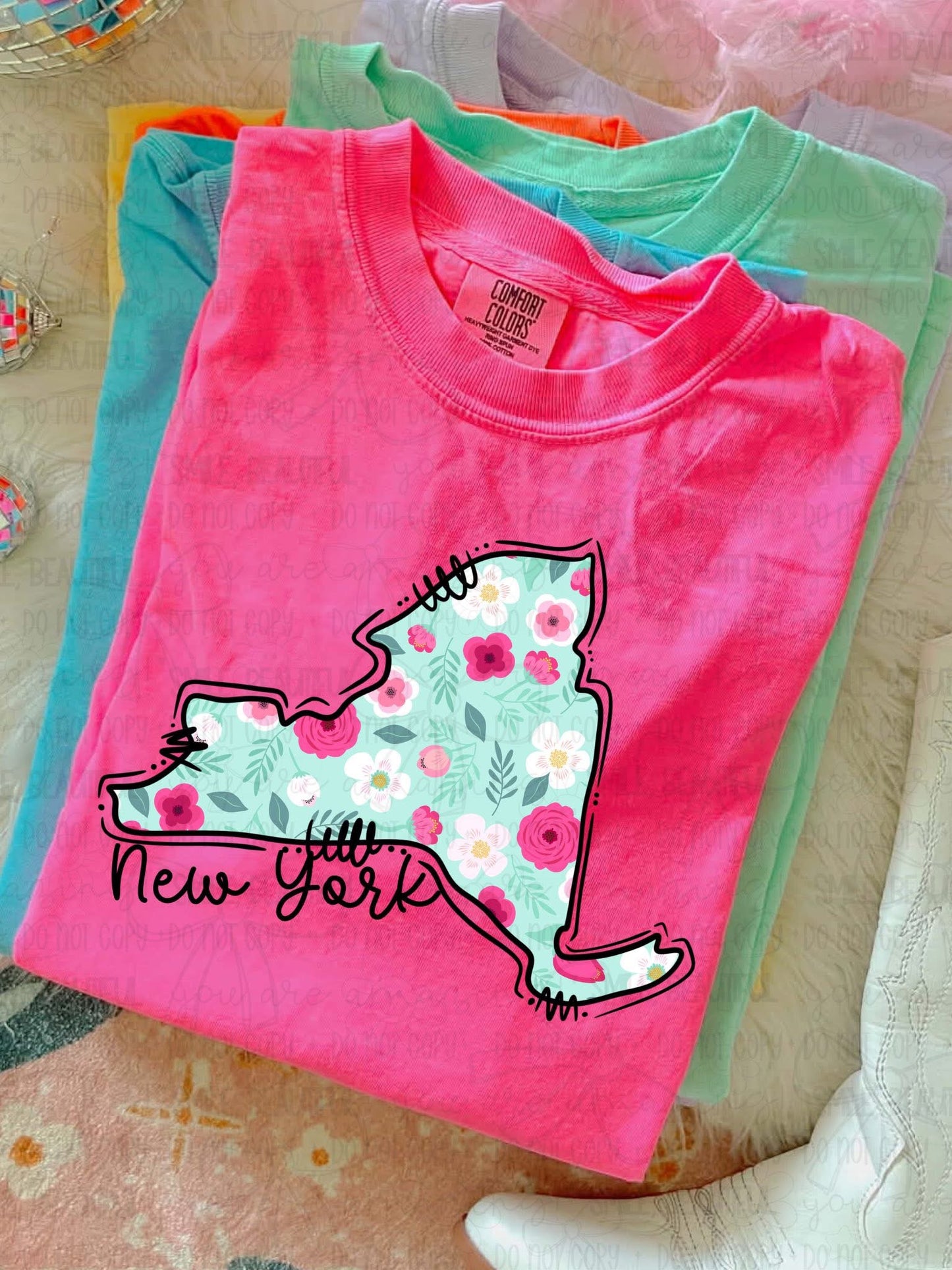 Floral States DTF Transfer