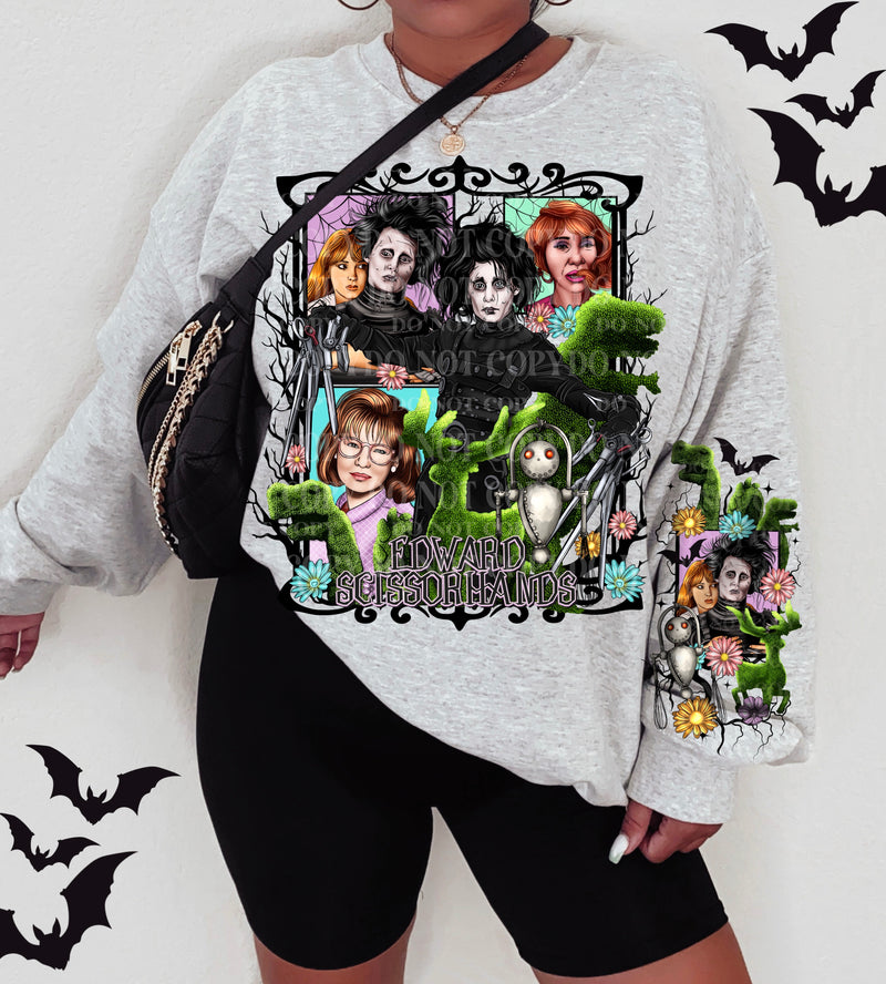 Edward Scissorhands*Optional long sleeve design* DTF Transfer