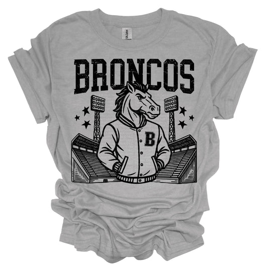 Letterman Broncos Mascot T-Shirt